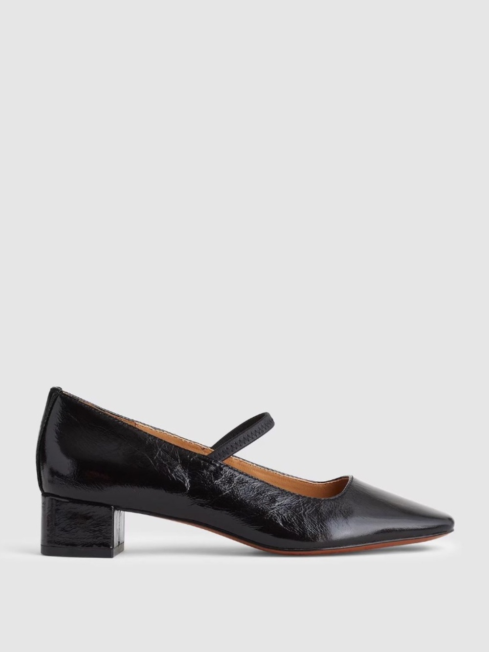 Madewell Greta Pump in black patent leather, 6.5, NIB